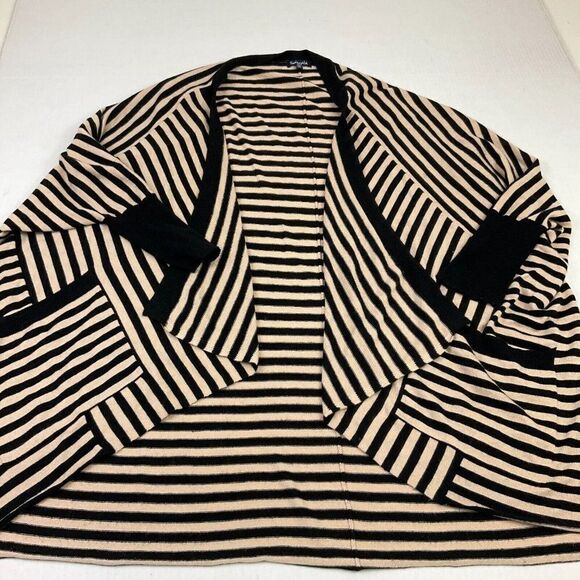 Splendid Open Front Cardigan Striped Dolman 3/4 Sleeve Loose Fit Sweater XS/S - Picture 2 of 11
